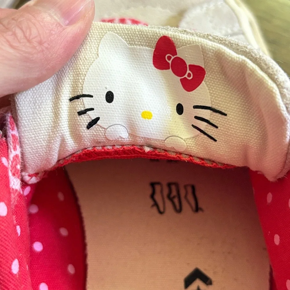 Hello‎ Kitty Converse One Star Sneakers Women Sz 6.5 Gray Suede Pink Laces - Picture 7 of 12